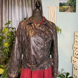 Vintage snake skin Y2K jacket